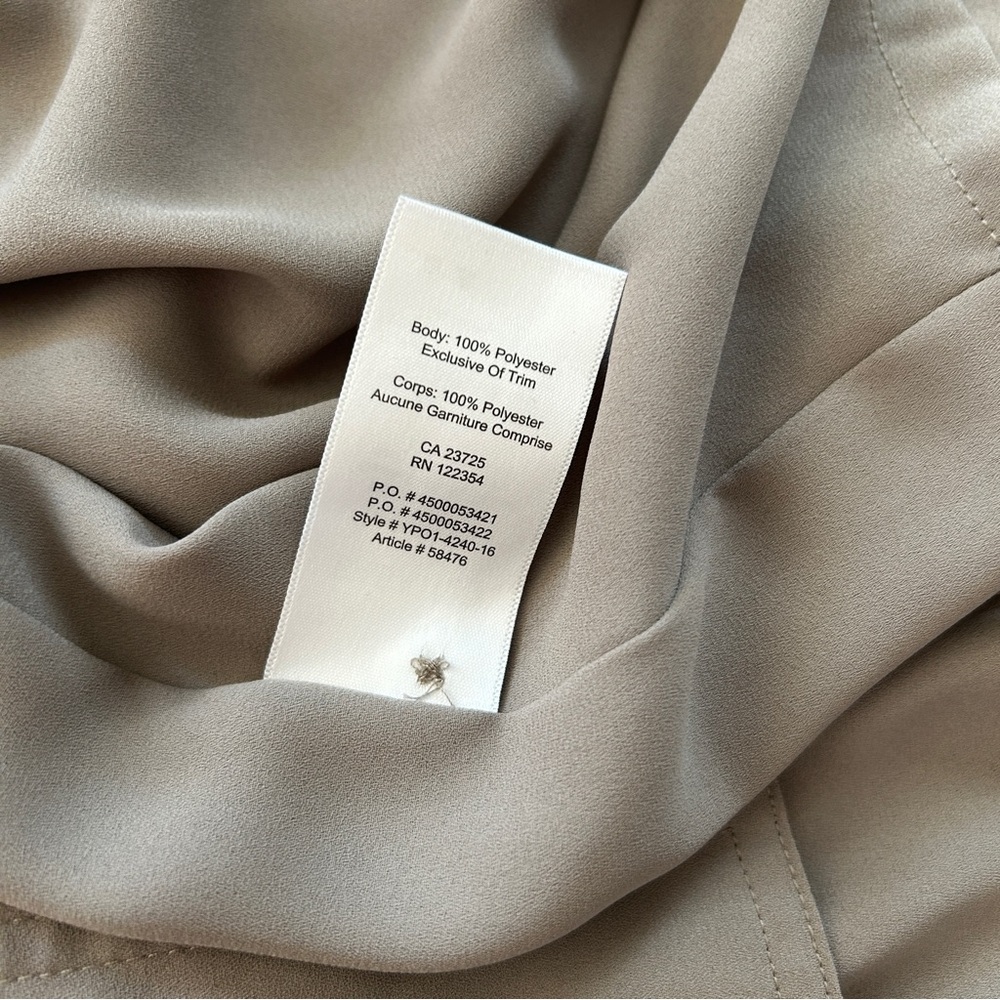 Babaton Olive-Taupe Draped Trench Coat - Picture 7 of 7